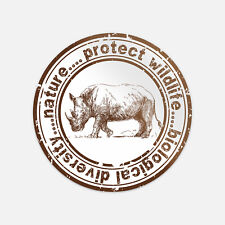Protect Wildlife Rhino Rhinoceros Nature Africa Animal Vinyl Sticker Decal