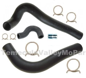 Molded Radiator Hose - Nipple - Clamp Set for 1970-1976 MoPar A-Body V-8 - Picture 1 of 2