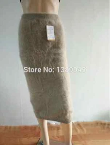 knit mink cashmere skirt warm long skirt customized multicolor free shipping S10 - Picture 1 of 12