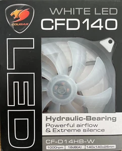 Cougar - CF-D14HB-W - 140 x 140 x 25mm Cooling Case Fan - White LED - Picture 1 of 3