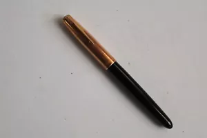 L68-PENNA STILOGRAFICA PARKER 12 CT R GOLD-FOUNTAIN PEN-PENNINO NIB- REGALO - Foto 1 di 8