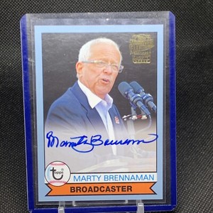 2017 Topps Archives Fan Favorite 1979 Soft Blue /75 Marty Brennaman #FFA-MB Auto