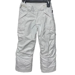 Patagonia Snow Pants Kids Large White Lined H2no Ski Pockets Logo Youth Sz M - Picture 1 of 12