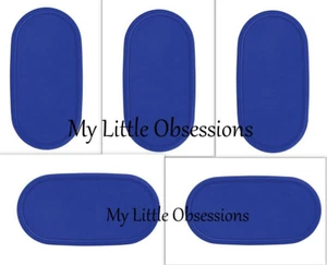 Tupperware Set of 5 Modular Mates Oval Replacement Seals Blue Lids - Picture 1 of 1