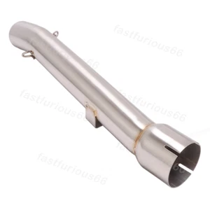 Slip-on For Yamaha FZ1 FZS1000 Fazer 2001-2005 Exhaust Muffler Mid Pipe Steel - Picture 1 of 6