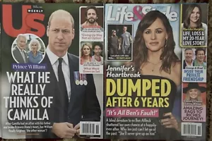 US And Life Style Lots MAGAZINES SEP 2 Th 2024 Prince William Jennifer’s Hbreak - Picture 1 of 3