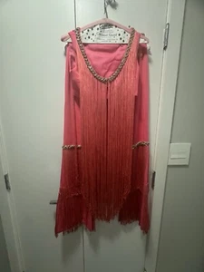 Custom Authentic 70’s Disco Hot Pink Pant Set - FRINGE! Halloween - Picture 1 of 9