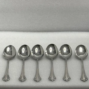 6 Oneida USA BANCROFT luogo ovale zuppa cucchiaio posate acciaio inox argenteria - Foto 1 di 11