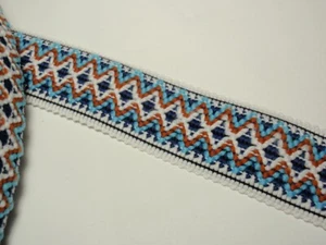Nastro jacquard tessuto geometrico bordo 5 iarde - Foto 1 di 5