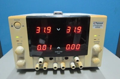 Topward 6303D Dual-Tracking DC Power Supply, 0-30V/0-3A x 2, 5V/5A Fixed x 1 - Image 1 of 4