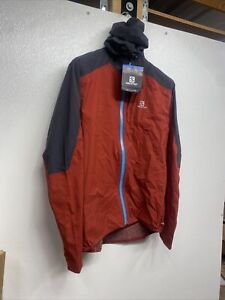 Salomon Motionfit Jacket Red/Gray Dry 10k- Large #i5