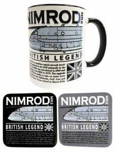 Hawker Siddeley Nimrod Royal Air Force Maritime Patrol Aircraft Mug Coaster Set - Picture 1 of 1