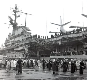 USS Coral Sea Aircraft Carrier Ship Sailors 1960s Original 120mm Photo Negative - Picture 1 of 2
