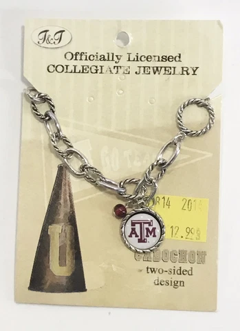 Texas A&M Aggies Link Bracelet With  Charm Jewelry College Football Licensed Cover