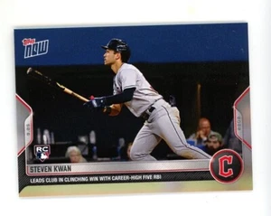 2022 Topps Now Steven Kwan 958 5 Rbi Cleveland Guardians Baseball Card - Picture 1 of 2