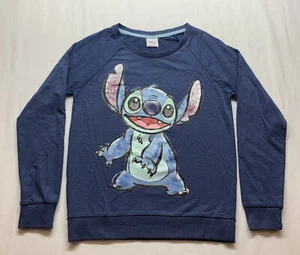 Disney Lilo & Stitch Women’s Pullover Sweater Size Small Color Blue - Picture 1 of 12
