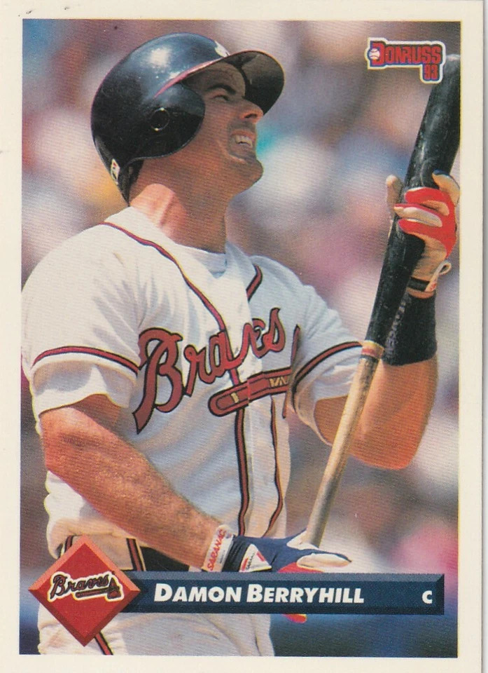 FREE SHIPPING-MINT-1993 Donruss Damon Berryhill #78-PLUS BRAVES BONUS CARDS - Image 1 of 1