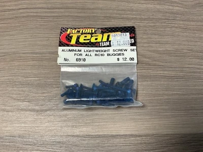 Team Associated Factory Team 6910 All Rc10 Blue Screw Set Lightweight Rare NOS - Image 1 of 2