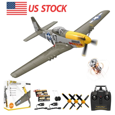 Aviones de radiocontrol VOLANTEX sin escobillas P-51D Mustang para adultos, RTF RC avión de combate Foto 1 de 4