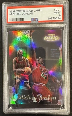 1998-99 Topps Gold Label Michael Jordan PSA 9 #GL1 Chicago Bulls - Изображение 1 из 2