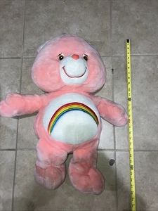 Jumbo Care Bears Cheer Bear Rainbow XL 26” Plush Stuffed Animal Toy Vintage 2002 - Picture 1 of 4
