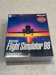 Microsoft Flight Simulator 98 (PC CD ROM 1998) Windows Big Box NEW SEALED - Picture 1 of 4