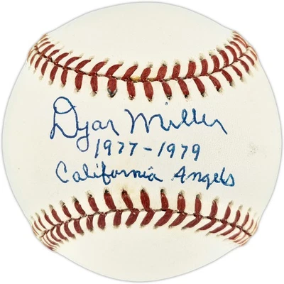 Dyar Miller Auto Official League Baseball California Angels 1977 Angels Beckett - Image 1 of 4