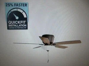 Hampton Bay Melrose 52 in. Indoor LED Hugger Bronze Dry Rated Ceiling Fan - Picture 1 of 8