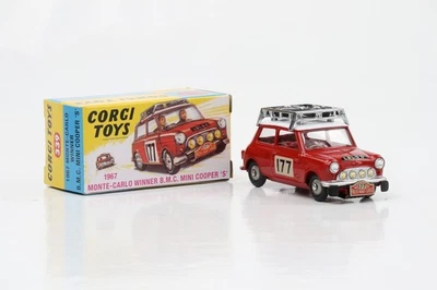 1:45 Corgi Toys Mini-Cooper S #177 Rally vincitore 1976 n. 339 - Immagine 1 di 4