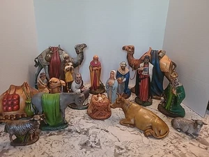 Juego Belén Molde Holanda Cerámica Multicolor Años 70 Vintage 16 Piezas - Imagen 1 de 19