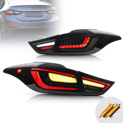 Par de luces traseras LED secuenciales ahumadas para Hyundai Elantra 2011-2016 Foto 1 de 4