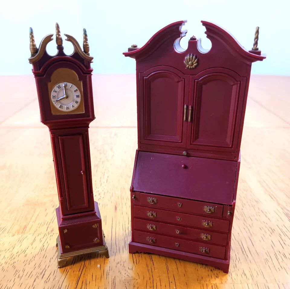 Vintage Marx Little Hostess Secretary Desk & Grandfather Clock - Image 1 of 4