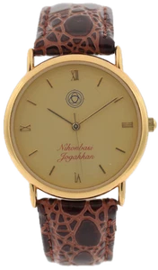 Vintage Unbranded Nihonbasi Jogakkan Men's Quartz Wristwatch Japan Gold Tone - Picture 1 of 4
