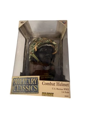 Vintage 2004 Military Classics U.S. Marines WWII M1 Combat Helmet Die Cast 1:4 - Image 1 of 2