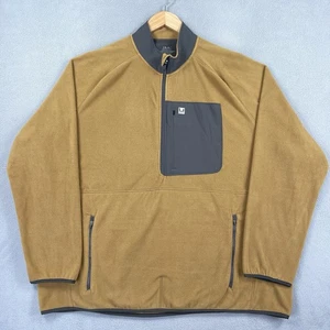 HUK Jacke Herren 3XL braun Küstenlinie Fleecepullover 1/4-Reißverschluss Outdoor Taschen gebraucht, in einwandfreiem Zustand - Bild 1 von 9