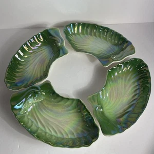 Mid-Century Vintage Maddux Of Calif Lusterware Made In USA 4 Cabbage Leaves 3008 - Picture 1 of 11