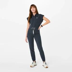 NWT Figs Rafaela Cargo Scrub Jumpsuit XL Dark Harbor Technical Collection Jogger - Picture 1 of 10