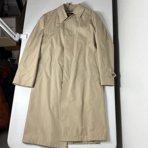 VTG Jos A Bank Clothiers Tan Trench Coat Rain Coat Rain And Stain Repellent 40R - Picture 1 of 11