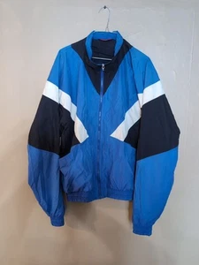 Chaqueta cortavientos Champion para hombre grande azul cremallera completa talla L - Imagen 1 de 4
