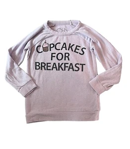 Chaser Brand Girls Lavender Cupcakes For Breakfast Cozy Knit Top Size 6 - Picture 1 of 3