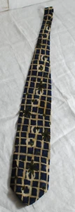 Men's 100% Silk Tie from Structure, Made in The U.S.A. Blue / Green Flowers - Picture 1 of 9