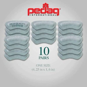 Pedag Stop Padded Leather Heel Grips, Gray, Ten Pairs, Hand made. Fit BETTER - Picture 1 of 8