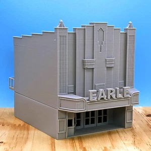 HO Scale - North Carolina Mt Airy Earle Movie Theater - 1:87 Scale Building - Picture 1 of 10