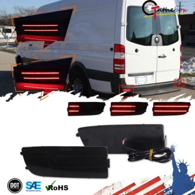 Lente de humo LED para Benz Sprinter W90 07-18 con luces de freno de señal de giro secuencial Foto 1 de 4