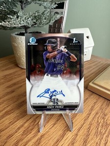 2023 Bowman Chrome Andy Perez 1st #CPA-APZ Base Autograph Rockies