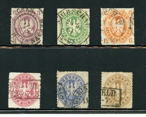 KMC4076-Germany-Prussia #14-20 (G739) Comp 1861-7 Coat of Arms, U, CV$76.70 - Picture 1 of 2