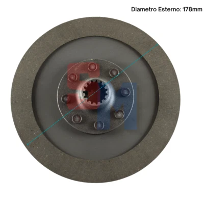 DISCO DOPPIA BOMBATURA BCS 622 705 NIBBI BRUNO DIAMETRO 178 DENTI 15 25x21mm