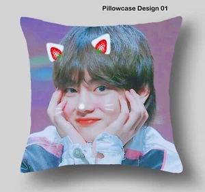 Kim Taehyung Pillow Case Cute V Photo Birthday Gift Diy Christmas Decoration - Picture 1 of 9