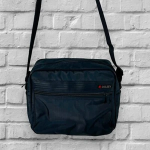 Delsey Mens Laptop Shoulder Messenger Bag Navy Blue travel man bag camera bag - Bild 1 von 12