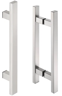 Manici Acciaio Inox Maniglia Porta Scorrevole Ingresso 40x10 MM Argento 450-600 - Immagine 1 di 4